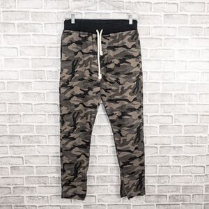 ORO Los Angeles Men's Camo Drawstring Jogger Pants gray black size Medium